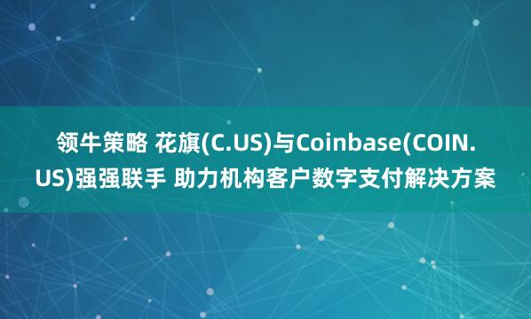 领牛策略 花旗(C.US)与Coinbase(COIN.US)强强联手 助力机构客户数字支付解决方案